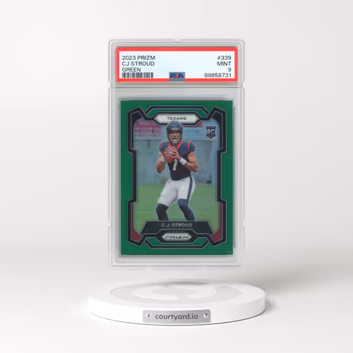 2023 Panini Prizm #339 CJ Stroud - Green Prizm (PSA 9 MINT)