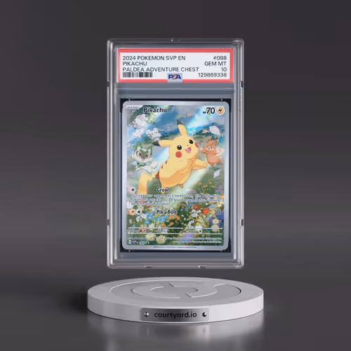 2024 Pokémon Svp EN-SV Black Star Promo #088 Pikachu - Paldea Adventure Chest (PSA 10 GEM MINT)