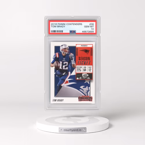 2018 Panini Contenders #36 Tom Brady (PSA 10 GEM MINT)