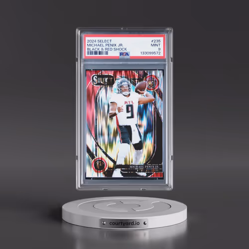 2024 Panini Select #235 Michael Penix Jr. - Black & Red Shock (PSA 9 MINT)
