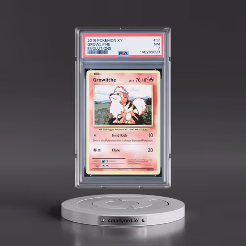 2016 Pokémon XY Evolutions #17 Growlithe (PSA 7 NM)