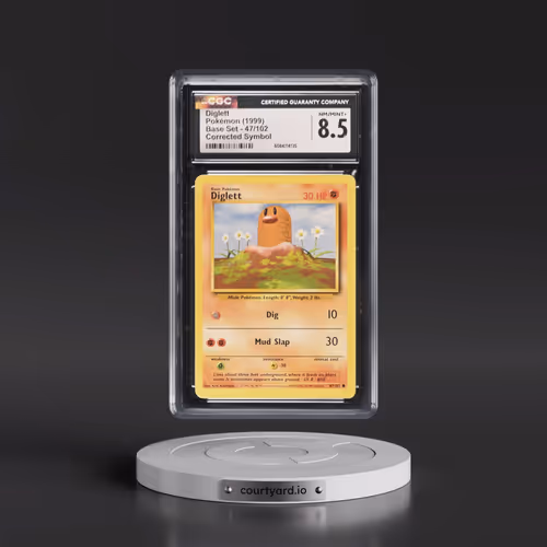 1999 Base Set #47/102 Diglett - Corrected Symbol (CGC 8.5 NM-MT+)