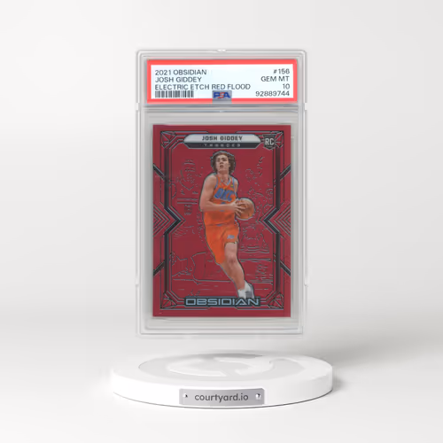2021 Panini Obsidian #156 Josh Giddey - Electric Etch Red Flood (PSA 10 GEM MINT)