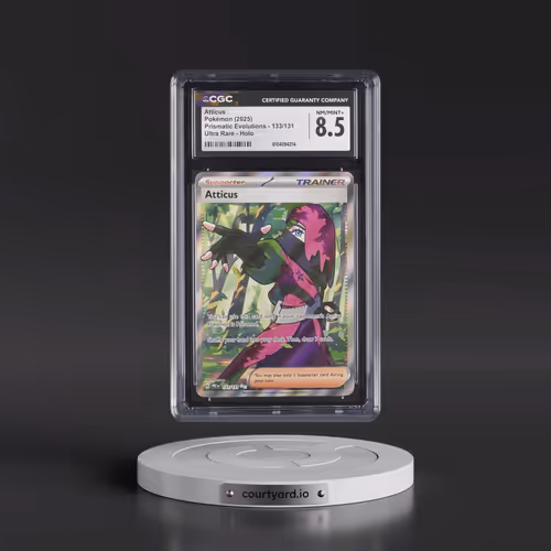 2025 Pokémon Pre EN-Prismatic Evolutions #133 Atticus - Ultra Rare (CGC 8.5 NM-MT+)