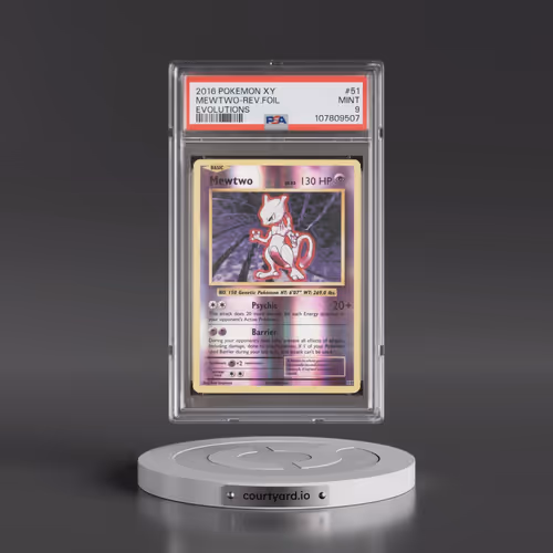 2016 Pokémon XY Evolutions #51 Mewtwo - Reverse Foil (PSA 9 MINT)