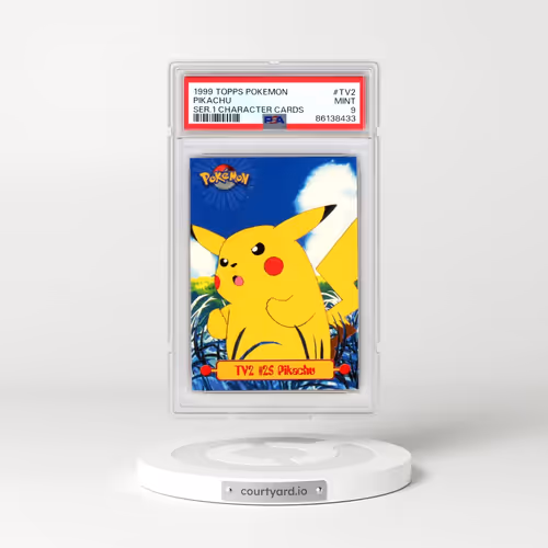 1999 Topps Pokémon Series 1 Character Cards #TV2 Pikachu (PSA 9 MINT)