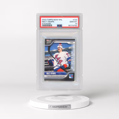 2023 Topps Now NHL Stickers #123 Matt Rempe (PSA 10 GEM MINT)