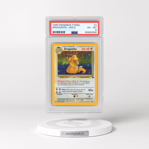 1999 Pokémon Fossil #4 Dragonite - Holo (PSA 6 EX-MT)