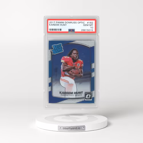 2017 Panini Donruss Optic #182 Kareem Hunt (PSA 10 GEM MINT)