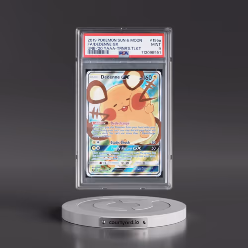 2019 Pokémon Sun & Moon Unbroken Bonds #195a Dedenne GX - Holo Full Art 2020 Yellow A Alternate Art