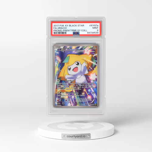 2017 Pokémon XY Black Star Promo #XY67a Jirachi - Full Art Premium Trainer XY Collection (PSA 9 MINT)