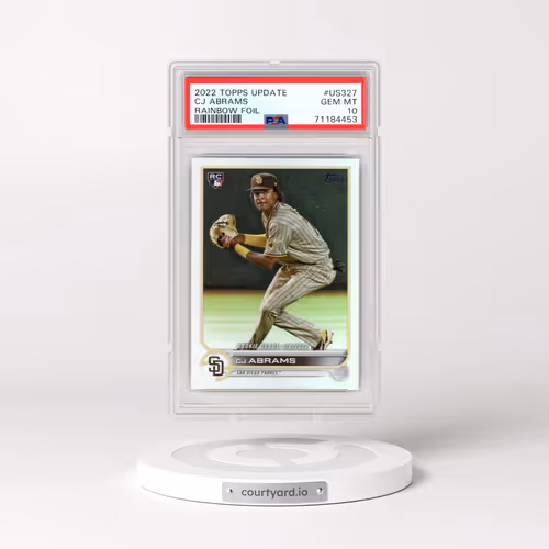 2022 Topps Update #US327 CJ Abrams - Rainbow Foil (PSA 10 GEM MINT)