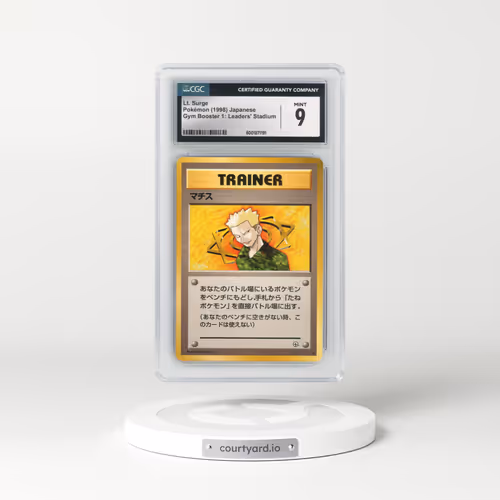 1998 Gym Booster 1: Leaders' Stadium Lt. Surge - Non-Holo (CGC 9 MINT)