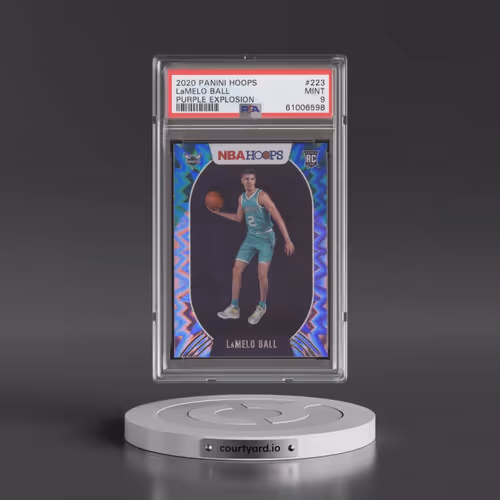 2020 Panini Hoops #223 LaMelo Ball - Purple Explosion (PSA 9 MINT)