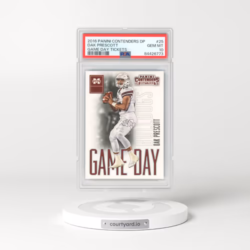 2016 Panini Contenders Draft Picks Game Day Tickets #25 Dak Prescott (PSA 10 GEM MINT)