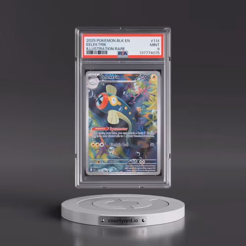 2025 Pokémon Blk EN-Black Bolt #114 Eelektrik - Illustration Rare (PSA 9 MINT)