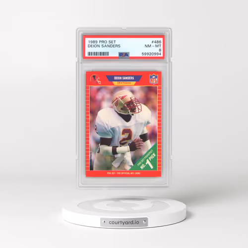 1989 Pro Set #486 Deion Sanders (PSA 8 NM-MT)