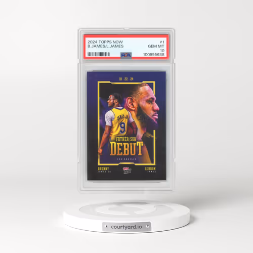 2024 Topps Now #1 Bronny James/LeBron James (PSA 10 GEM MINT)