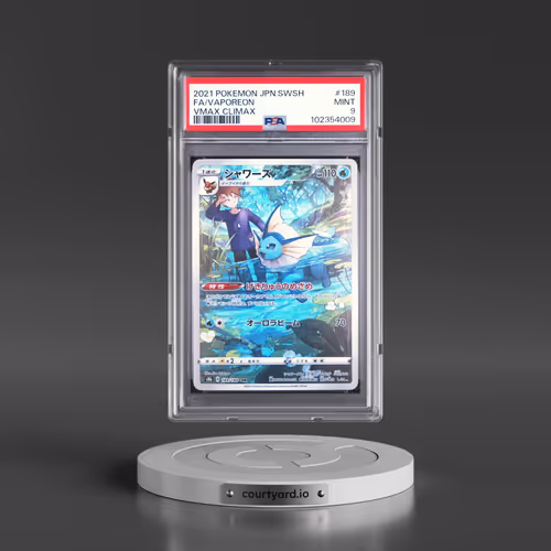 2021 Pokémon Sword & Shield Vmax Climax #189 Vaporeon - Full Art (PSA 9 MINT)