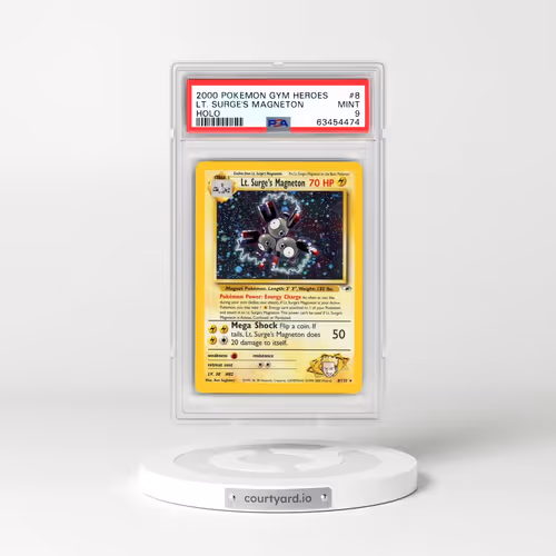 2000 Pokémon Gym Heroes #8 LT. Surge's Magneton - Holo (PSA 9 MINT)