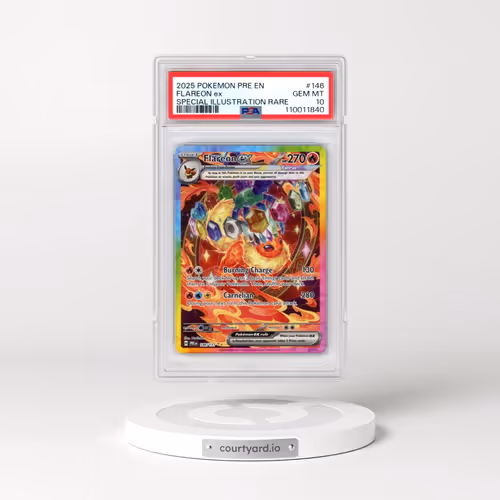 2025 Pokémon Pre EN-Prismatic Evolutions #146 Flareon EX - Holo Special Illustration Rare (PSA 10 GE
