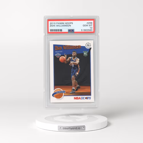 2019 Panini Hoops #296 Zion Williamson (PSA 10 GEM MINT)