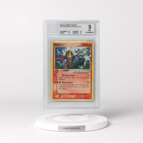 2005 EX Unseen Forces #113 Entei ☆ - Holo (BGS 9 MINT)