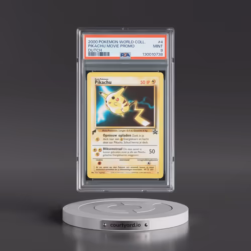 2000 Pokémon Pikachu World #4 Pikachu Movie Promo (PSA 9 MINT)