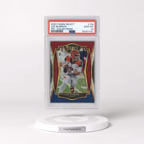 2020 Panini Select #146 Joe Burrow - Tri-Color Prizm (PSA 10 GEM MINT)