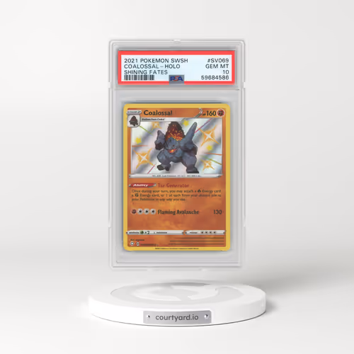 2021 Pokémon Sword & Shield Shining Fates #SV069 Coalossal - Holo (PSA 10 GEM MINT)