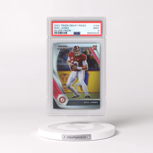 2021 Panini Prizm Draft Picks #104 Mac Jones - Silver Prizm (PSA 9 MINT)