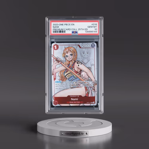 2023 One Piece Premium Bandai Premium Card Collection 25th Edition #016 Nami (PSA 10 GEM MINT)