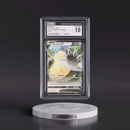 2020 Sword & Shield #141/202 Snorlax V - Holo (CGC 10 GEM MINT)