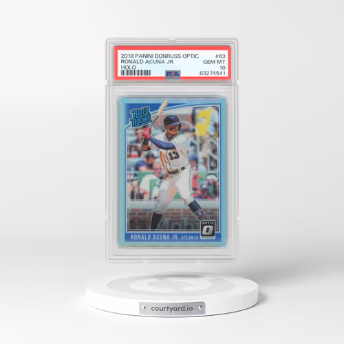 2018 Panini Donruss Optic #63 Ronald Acuna Jr. - Holo (PSA 10 GEM MINT)