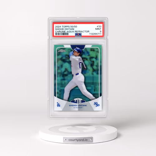 2024 Topps 50/50 Shohei Ohtani #33 Shohei Ohtani - Chrome-Aqua Refractor (PSA 9 MINT)