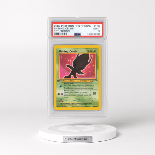 2002 Pokémon Neo Destiny #106 Shining Celebi - 1st Edition Holo (PSA 9 MINT)