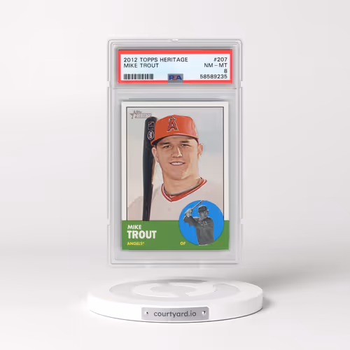 2012 Topps Heritage #207 Mike Trout (PSA 8 NM-MT)