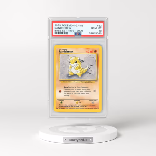 1999 Pokémon Game #62 Sandshrew - Base Set 1999-2000 (PSA 10 GEM MINT)