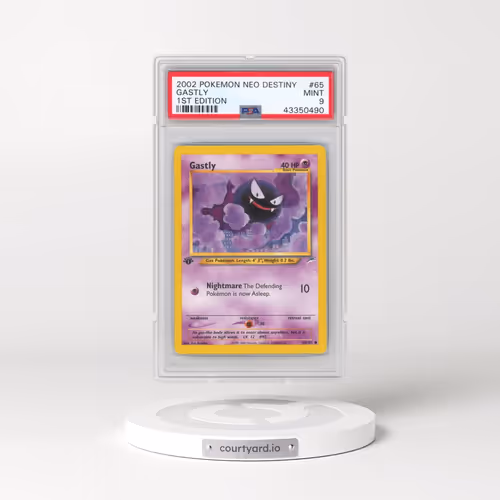 2002 Pokémon Neo Destiny #65 Gastly - 1st Edition (PSA 9 MINT)