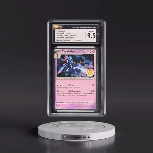 2024 Paldean Fates - PAF EN #040/091 Ceruledge - Pokémon Day Promo (Cosmos Holo) (CGC 9.5 MINT+)