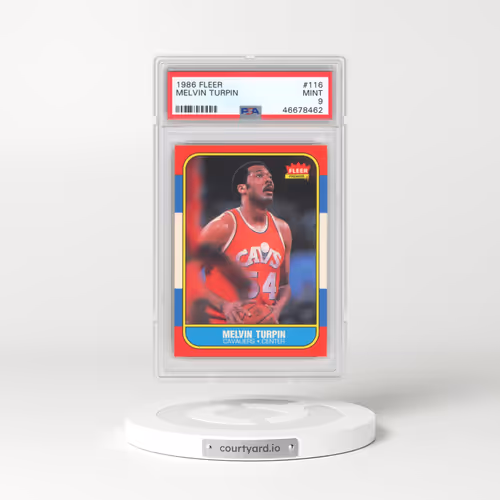 1986 Fleer #116 Melvin Turpin (PSA 9 MINT)