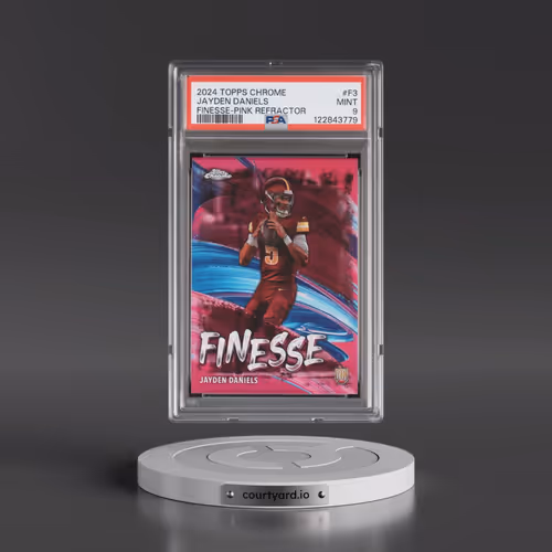 2024 Topps Chrome Finesse #F3 Jayden Daniels - Pink Refractor (PSA 9 MINT)