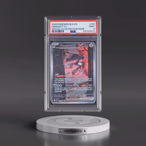 2025 Pokémon Blk EN-Black Bolt #169 Genesect EX - Holo Special Illustration Rare (PSA 9 MINT)