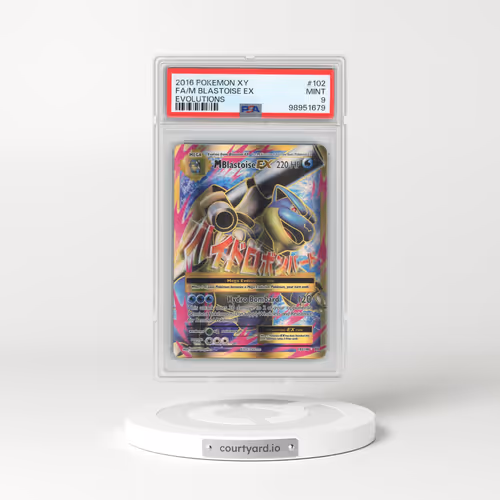 2016 Pokémon XY Evolutions #102 M Blastoise EX - Holo Full Art (PSA 9 MINT)