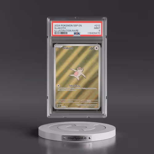2024 Pokémon Ssp EN-Surging Sparks #212 Slakoth - Illustration Rare (PSA 9 MINT)