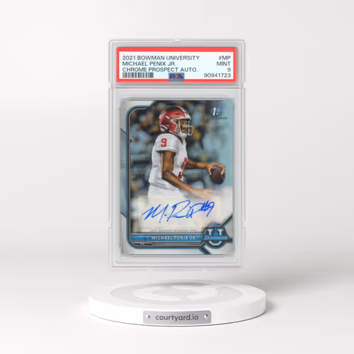 2021 Bowman University Chrome Prospect Autographs #MP Michael Penix Jr. (PSA 9 MINT)