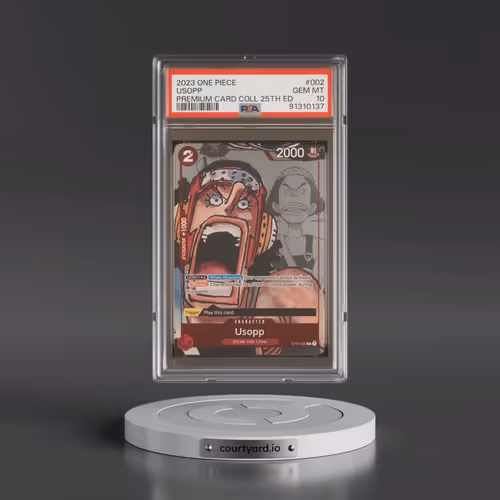 2023 One Piece Premium Bandai Premium Card Collection 25th Edition #002 Usopp (PSA 10 GEM MINT)