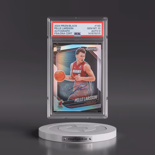 2024 Panini Prizm Black #130 Pelle Larsson - Autograph (PSA 10 GEM MINT)