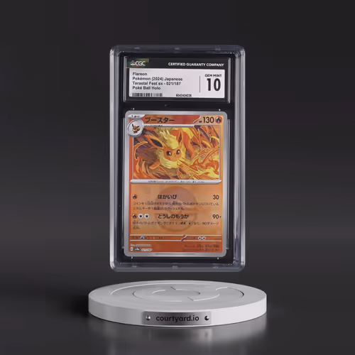 2024 Pokémon Sv8a-Terastal Fest EX #021 Flareon - Reverse Holo (CGC 10 GEM MINT)