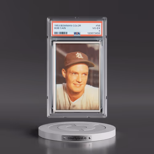 1953 Bowman Color #56 Bob Cain (PSA 4 VG-EX)